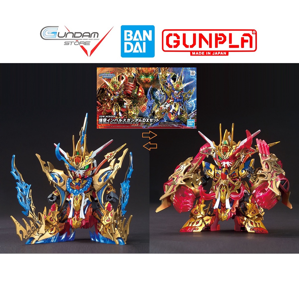 Mô Hình Gundam SD Wukong Impulse DX Set SDW Heroes Bandai Đồ Chơi Lắp Ráp Anime Nhật