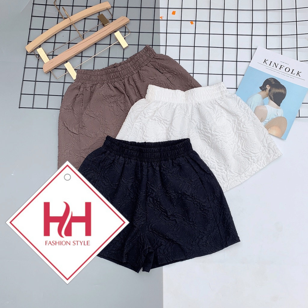 Quần Short Nữ Dập Hoa Trẻ Trung Thời Trang H&HSHOP Dễ Phối Đồ Mẫu Mới Mùa Hè 2022 | BigBuy360 - bigbuy360.vn