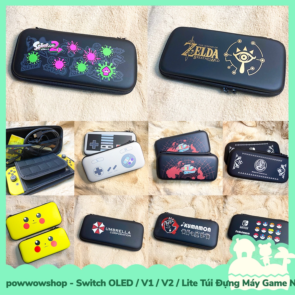[Sẵn VN - Hỏa Tốc] OLED / Switch V1,V2 / Lite Túi Đựng Máy Game Cầm Tay Nintendo Switch OLED,V1,V2,Lite Gaming Set