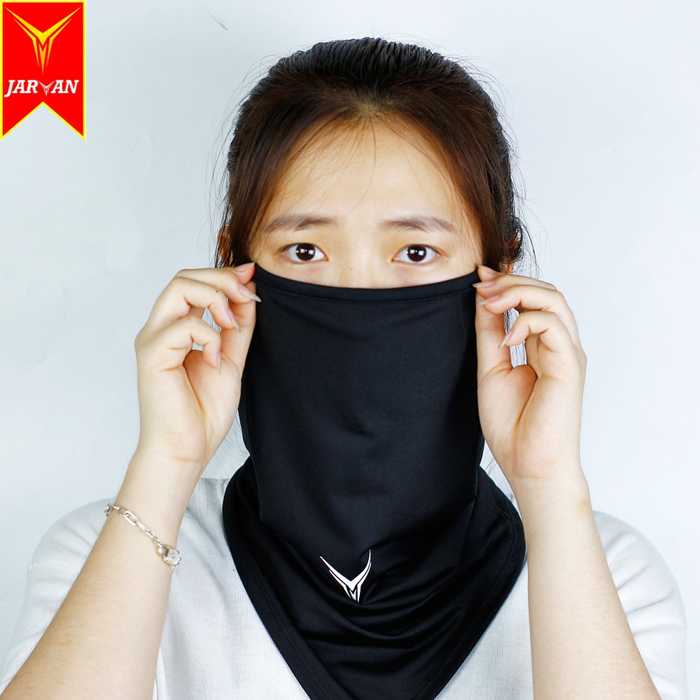 Khăn đa năng hở tai thun cotton cao cấp màu đen