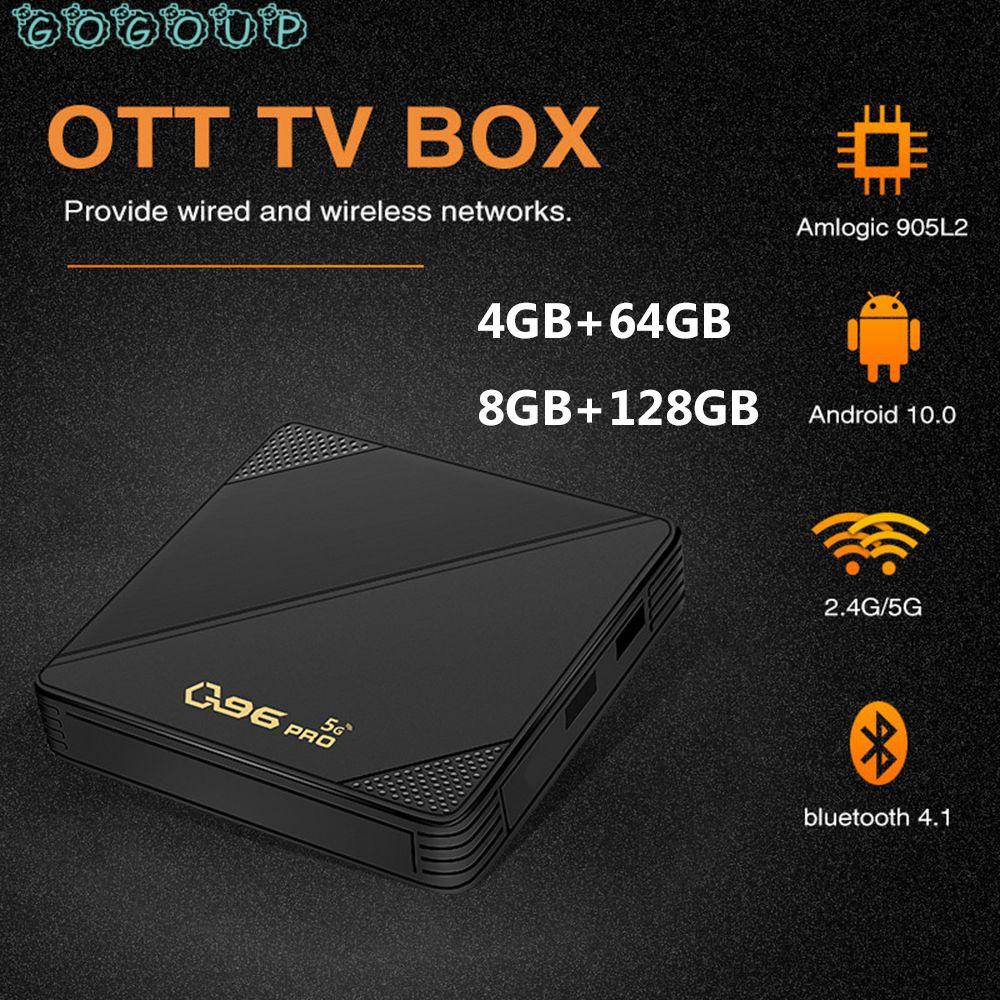 Đầu Thu Tín Hiệu TV Q96 PRO Android 10.0 Bluetooth 4K H.265 2.4G/5G Dual WIFI Thông Minh Amlogic S905L Kèm Phụ Kiện