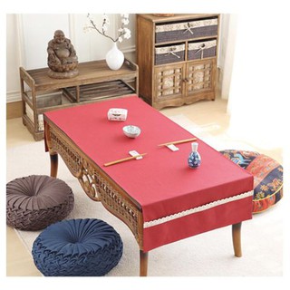 KHĂN TRẢI BÀN TRÀ LAN DECOR TBT395 VẢI MÀU ĐỎ TRƠN