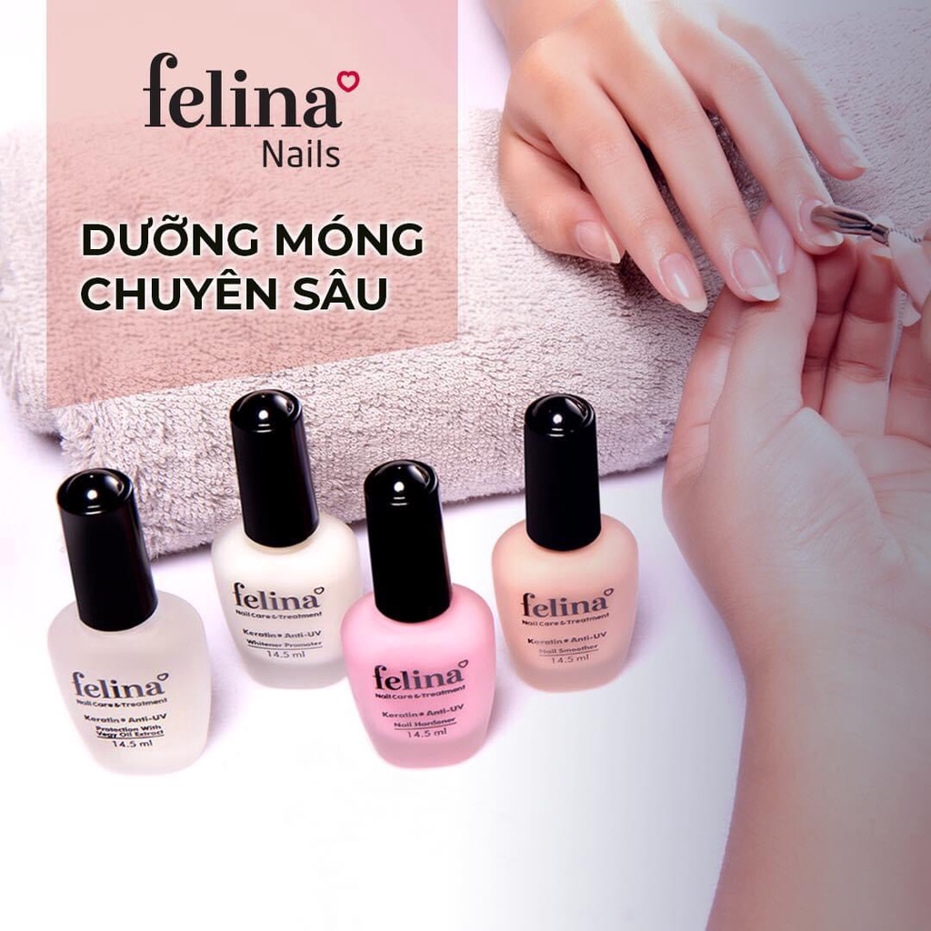 Sơn Dưỡng cứng móng, nền móng, trắng móng, phẳng móng FELINA 14.5ml