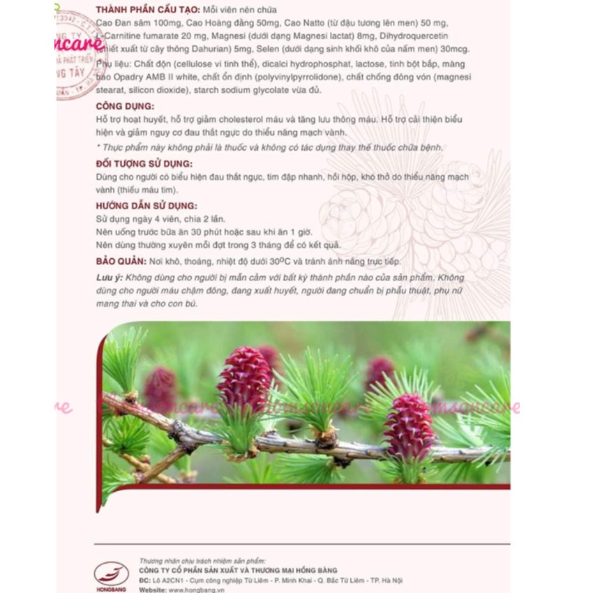 Ích Tâm Khang Platinum hộp 60 viên , hỗ trợ hoạt huyết - Gia Hân