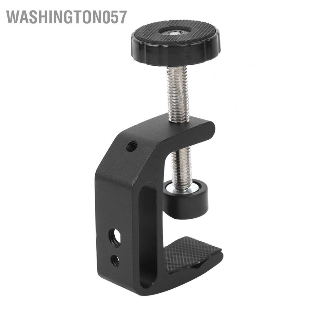 Washington057 Aluminium Alloy Black C Clamp Mount Fixed Desktop Bracket for Flashlight Camera Tripod Photography
