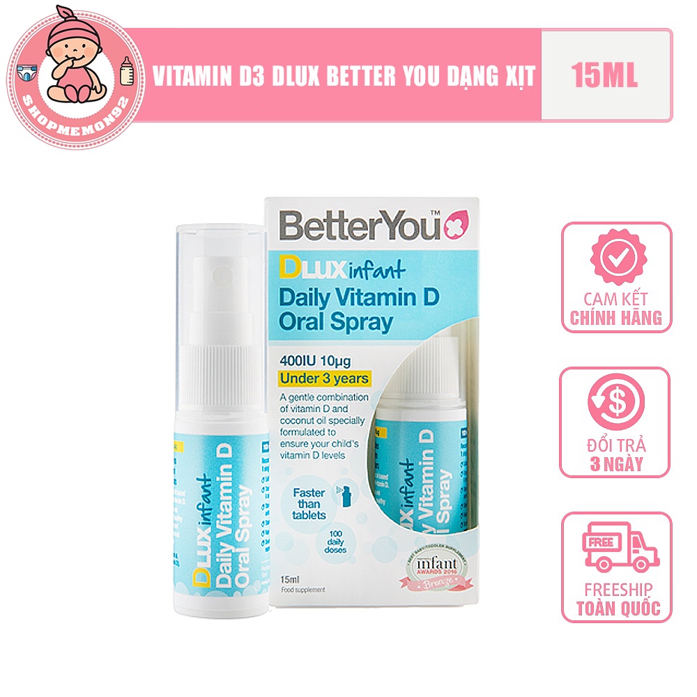 Vitamin D3 - Better you Dlux dạng xịt