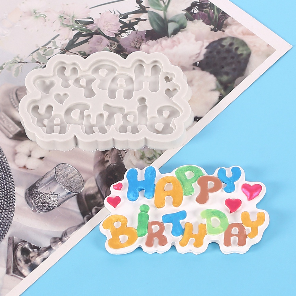 Khuôn silicon Chữ Happybirthday các loại