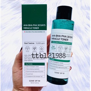 NƯỚC HOA HỒNG SOME BY MI AHA-BHA-PHA 30DAYS MIRACLE TONER  150ml [Chính Hãng]