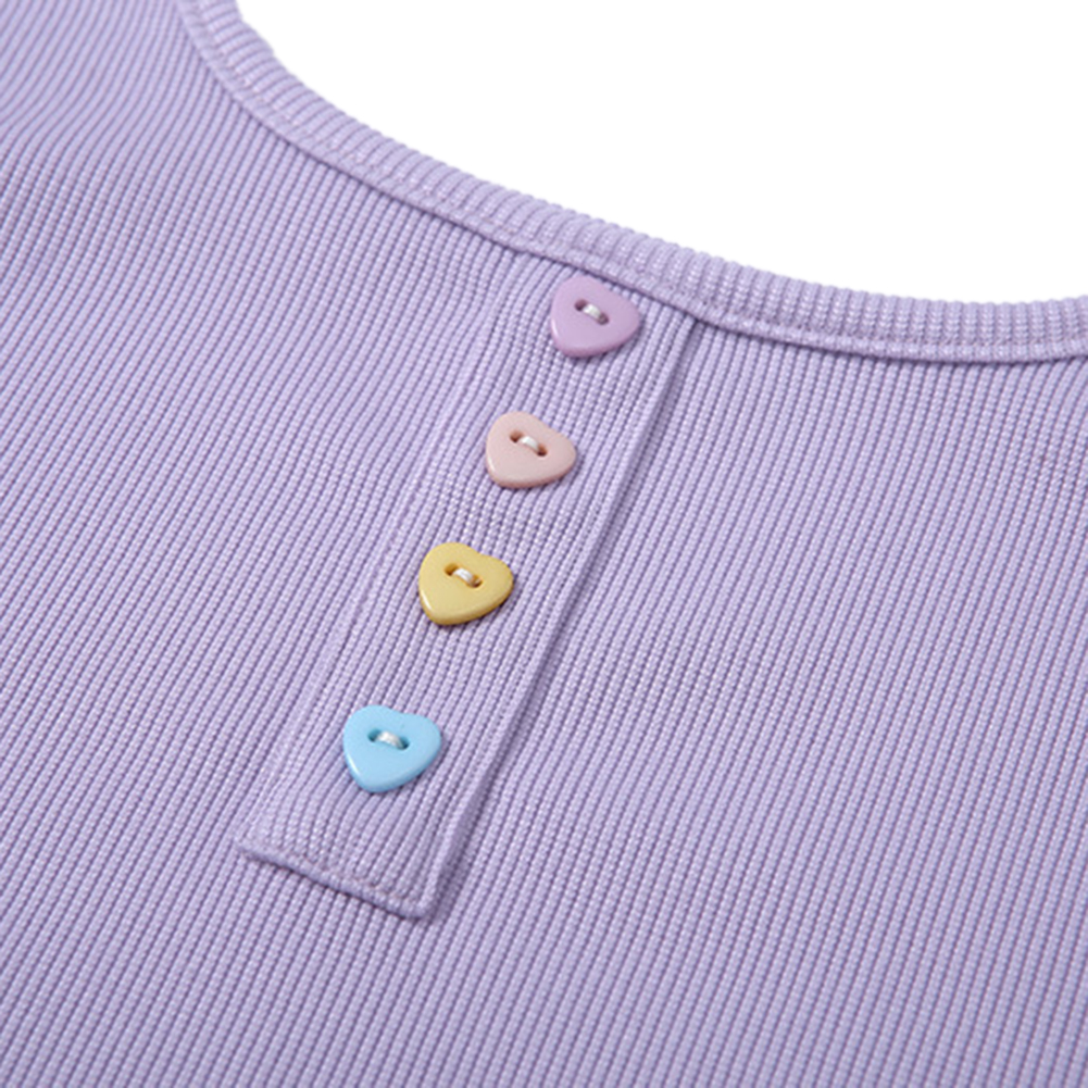 Áo croptop hai dây phối nút phong cách trẻ trung cho nữ