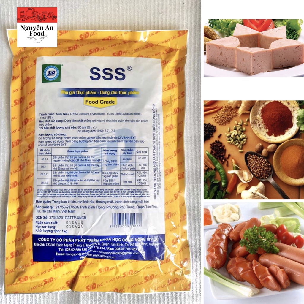 Muối SSS/ Phụ Gia Tạo Hồng Cho Thực Phẩm / Xúc Xích, Nem Chua..