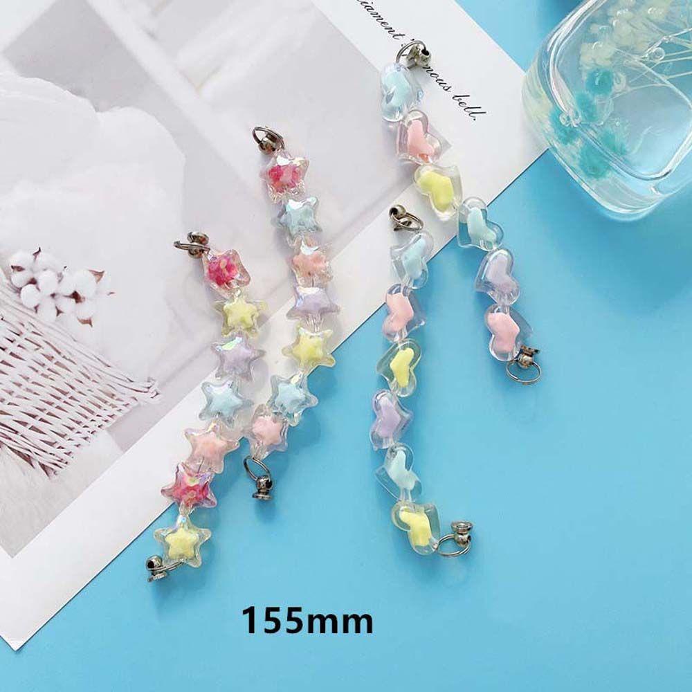 Ốp Điện Thoại Bằng Acrylic Hình Ngôi Sao Năm Cánh Chống Rơi Phối Dây Xích Treo Trang Trí Điện Thoại