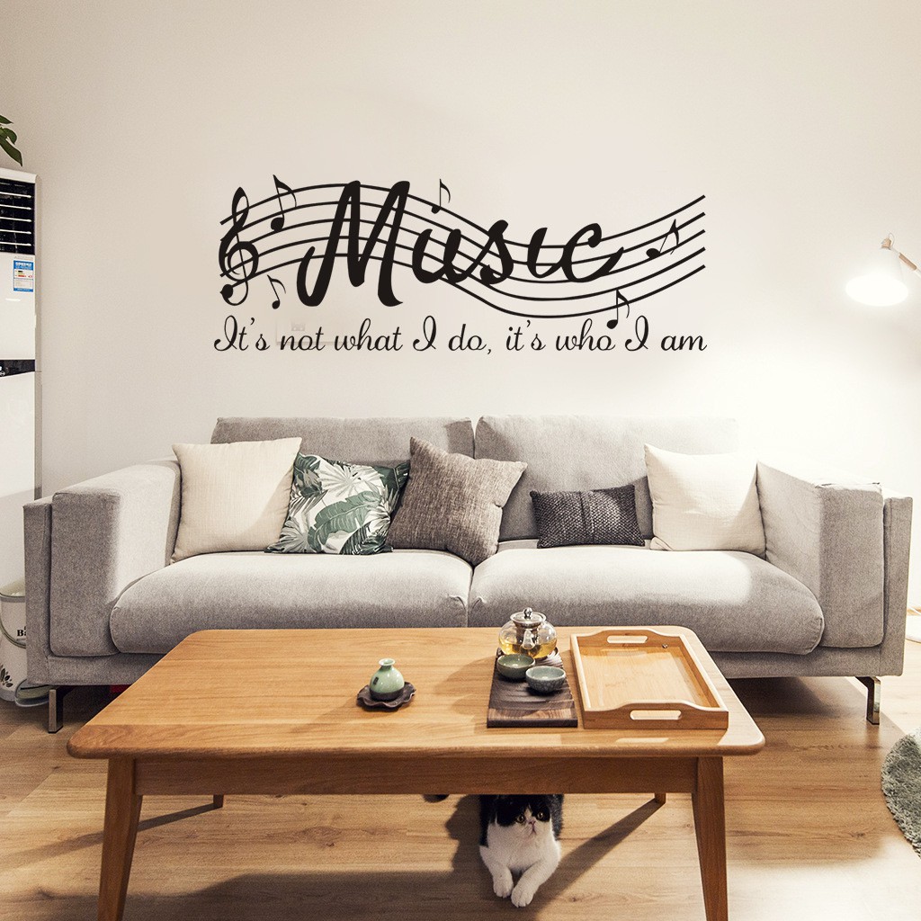 Decal dán tường âm nhạc 11 ⚡ FREESHIP ⚡ Decal music AmyShop