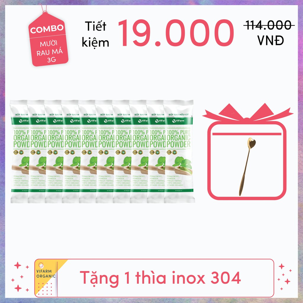 Bột Rau Má Nguyên Chất 50g Organic 100%, Bột Rau Má Sấy Lạnh, Thanh Nhiệt,Mát Gan, Giải Độc Cơ Thể