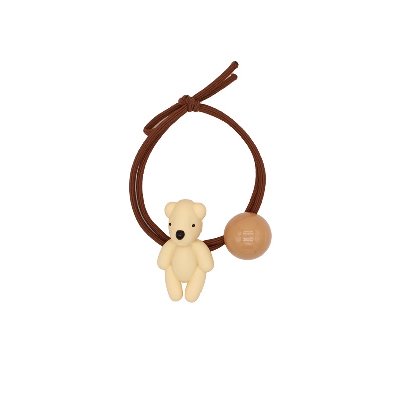 Gửi ngẫu nhiên kaki flower bear phụ kiện tóc scrunchies phụ kiện tóc buộc đuôi ngựa cho bé gái