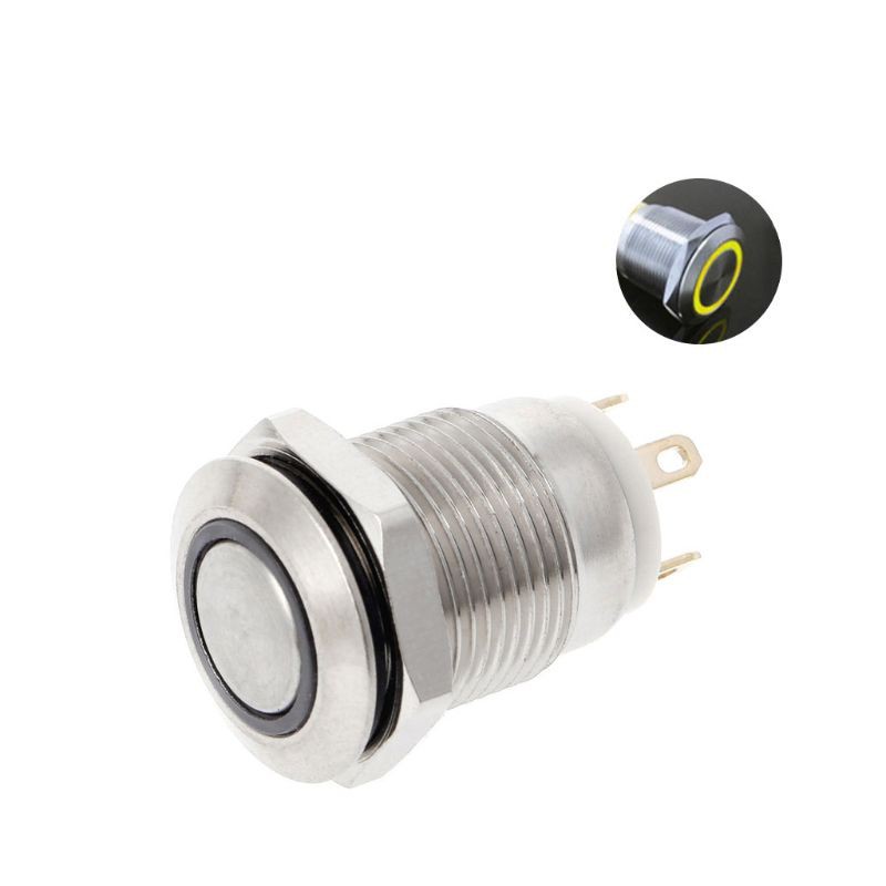 Công Tắc Nút Nhấn Có Đèn Led 12mm 3a / 220v Dc