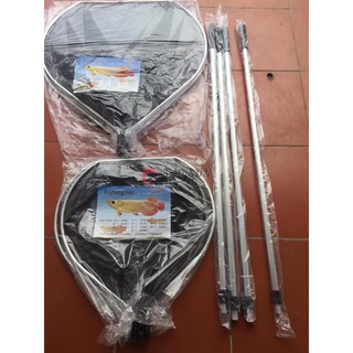 Vợt cá koi, cá rồng đường kính 60-65-80cm cán 2.5m chắc chắn - vợt cá to