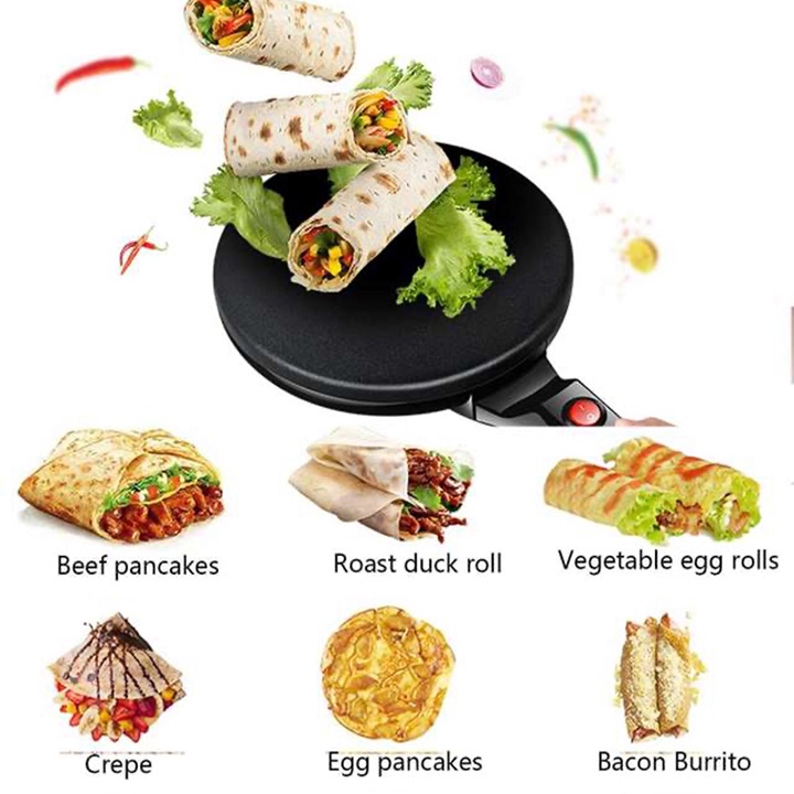 Máy làm bánh cuốn, máy làm bánh tráng đa năng - Chảo điện làm bánh crepe siêu chống dính