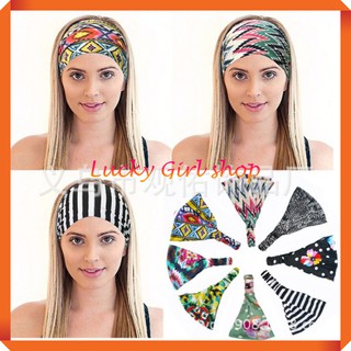[HOT SALE] Băng Đô Turban Đa Năng Tạo Cá Tính Đáo Thun Cotton Co Giãn Size 15*25cm - Lucky Girl shop NHA TRANG