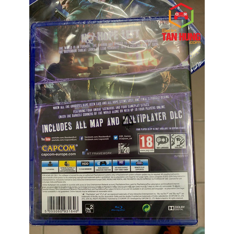 Đĩa Game PS4 Resident Evil 6