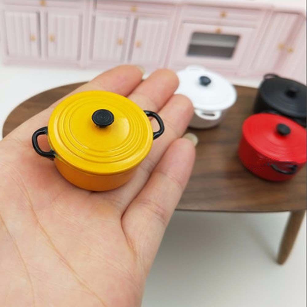 Nồi Chảo Nấu Ăn Mini Tỉ Lệ 1: 12 Dùng Trang Trí Nhà Búp Bê
