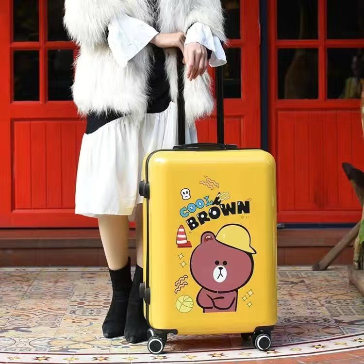 Vali Kéo Du Lịch In Hình Gấu Cool Brownie Friend Line’s Nhiều Màu