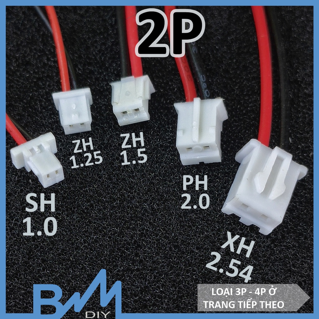 Dây kết nối dây bus connector Arduino các loại 20cm SH1.0 ZH1.25 ZH1.5 PH2.0 XH2.54 2/3/4P