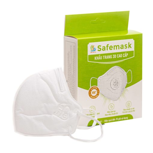 1 hộp 10 Khẩu trang safelife N96 không van - tặng 120ml nước cất tuỳ chọn