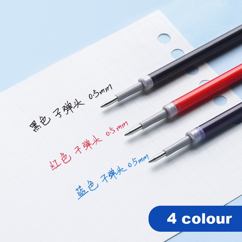 Đốm!Set 10/100 Ruột Bút Bi Màu Đen/Xanh Dương/Đỏ/Xanh Dương/Xanh Dương/Đỏ/Xanh Dương 0.5mm Tiện Dụng