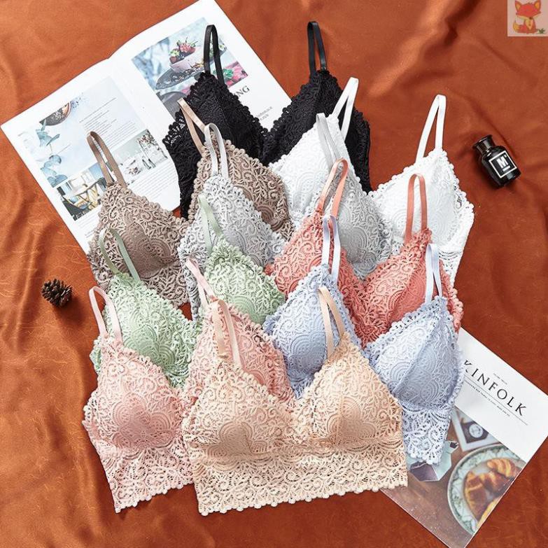 Bra 2 Dây Dáng Lửng Phối Ren Đệm Mỏng Lưng Trần Gợi Cảm Thanh Thoát (C850) C | BigBuy360 - bigbuy360.vn