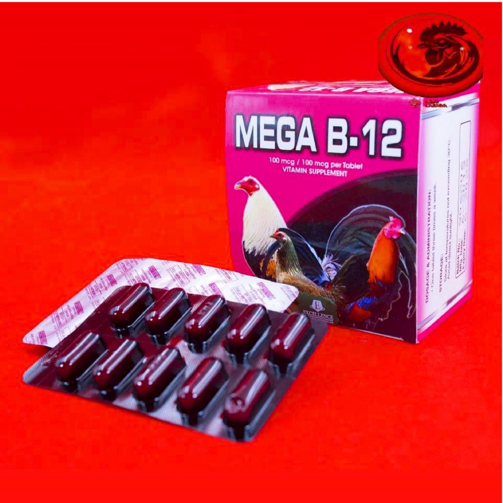 COMBO 4 VỈ B12 - MEGA cho gà đá VỈ 10 viên - Thuốc Gà Đá