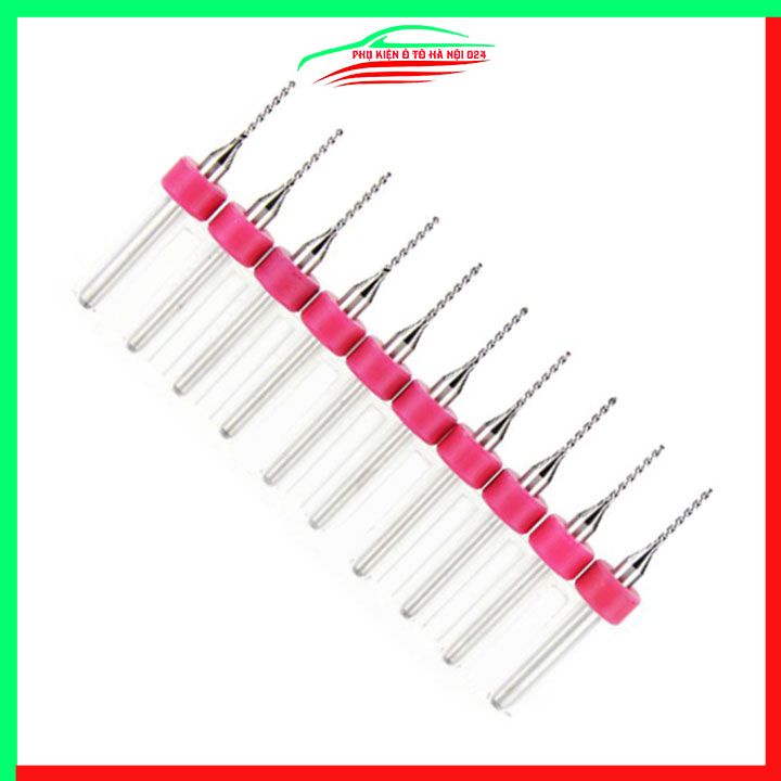 Hộp 10 mũi khoan CNC cao cấp độ chính xác cao đường kính mũi 0.8mm