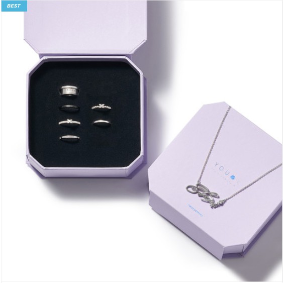 Set Trang Sức TwoTuckGom Layered Ring &amp; Sign Necklace Nunugom Set