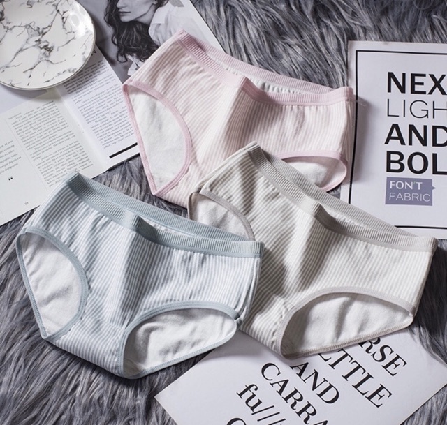 COMBO 10 QUẦN LÓT COTTON KẺ SỌC