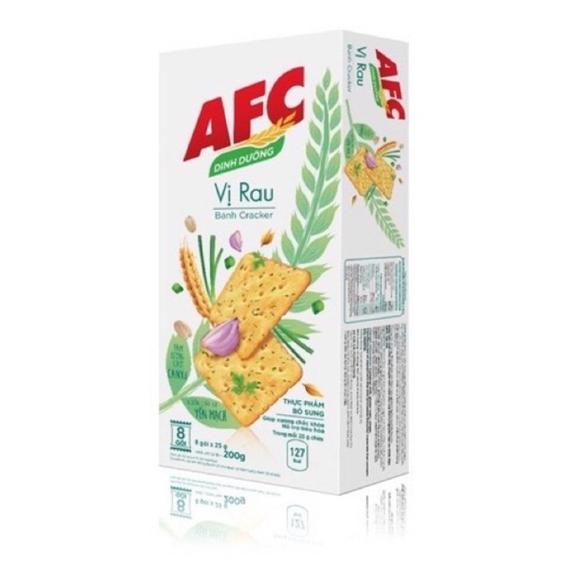 Bánh AFC vị rau Dinh dưỡng hộp 200g (25gx8goi)