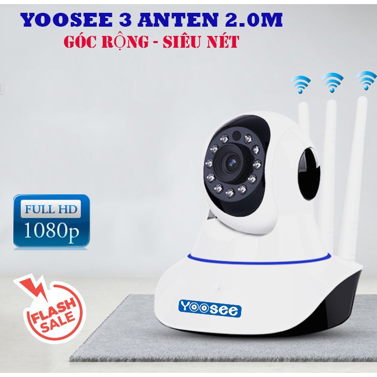 Camera IP Wifi Yoosee 3 Râu FULLHD Không Dây Phiên Bản 2019 | BigBuy360 - bigbuy360.vn