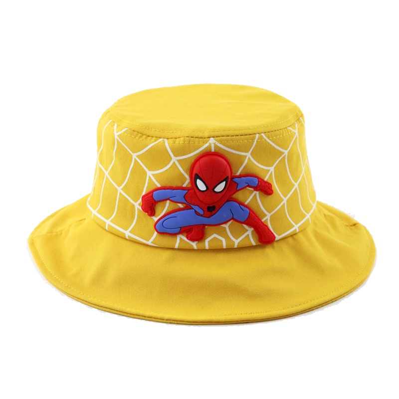 Nón Bucket Chất Liệu Cotton Họa Tiết Spiderman Thời Trang Mùa Thu Cho Bé