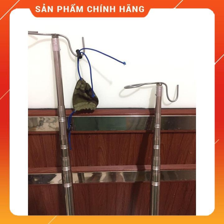 [Tặng 1 Túi Bổi + Móc] Sào Bẫy Chim, Sào Rút Inox Đa Năng Dài 1m5 3m 5m 6m 7m