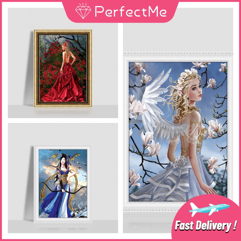 Bộ tranh đính đá tự làm hiệu ứng nghệ thuật 30X40CM trang trí nội thất