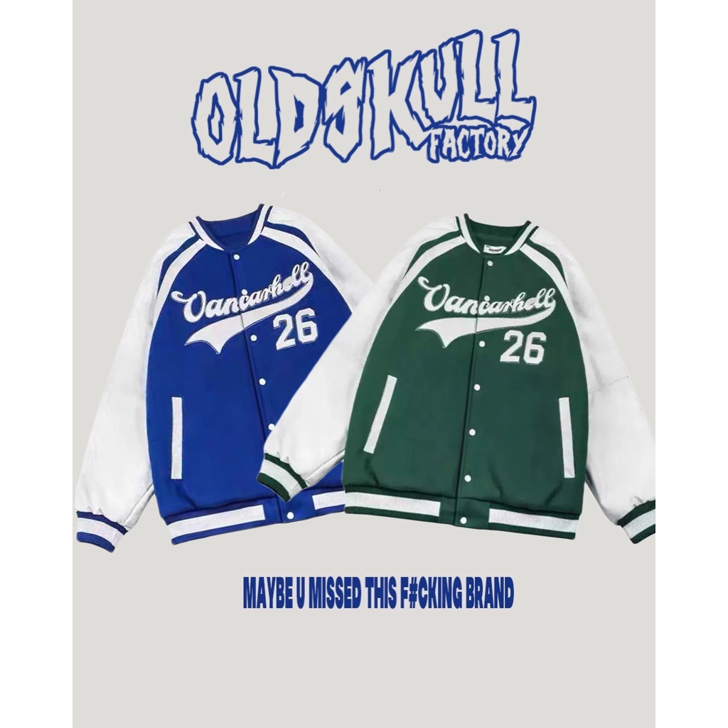Áo bomber, áo khoác bóng chày unisex nam nữ 26-OSF