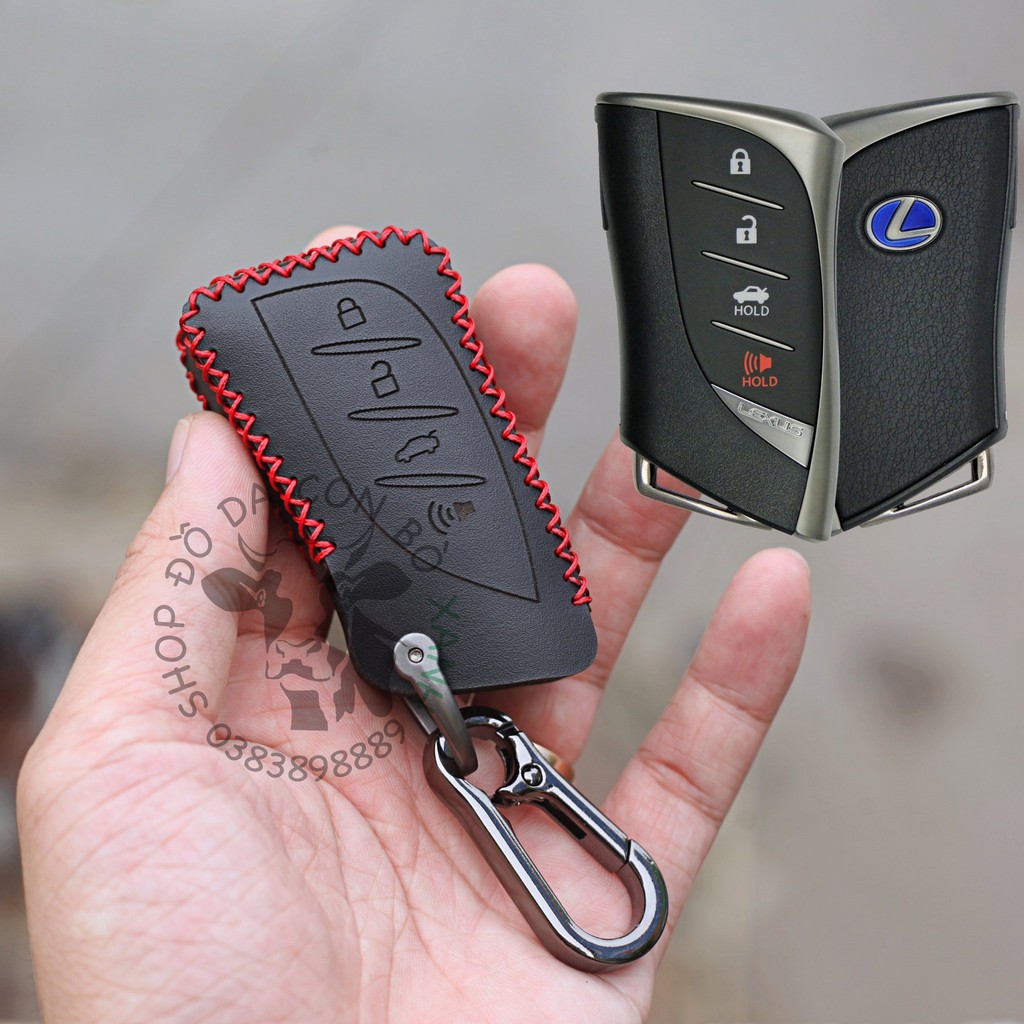 Bao da chìa khoá Lexus handmade da thật (mẫu mới) - Lexus ES, LS, LC, UX .... 004