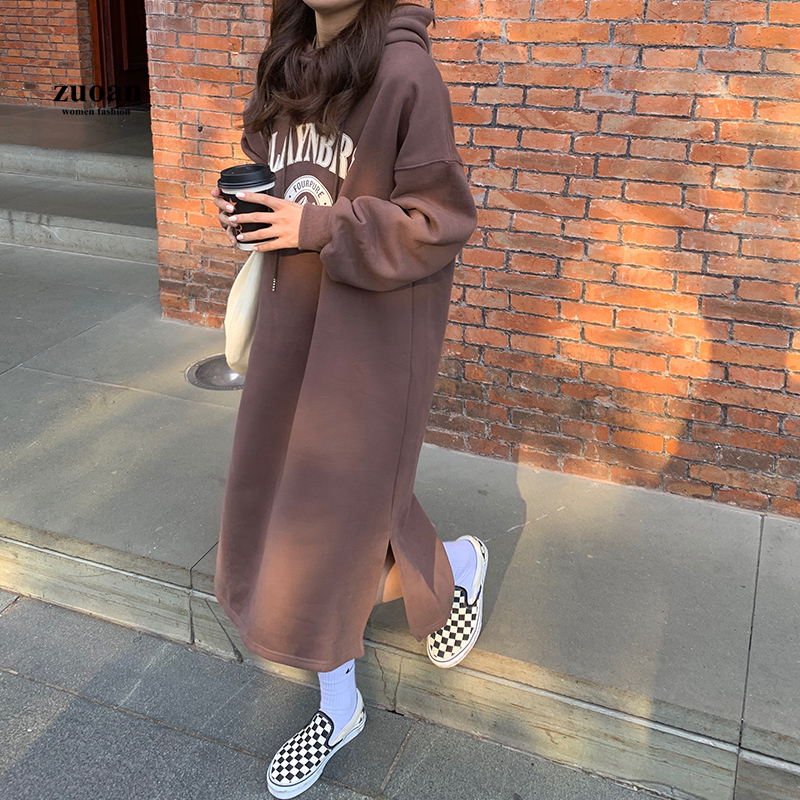 SUXI Đầm Hoodie Dáng Rộng Dành Cho Bạn Nữ
