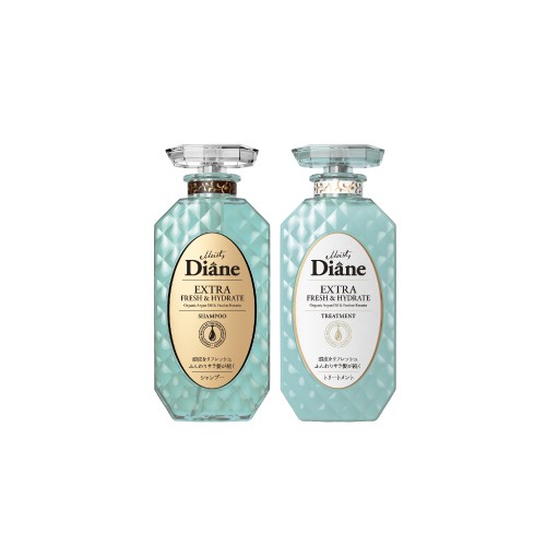 Bộ 3 gội xả kiềm dầu Moist Diane Extra Fresh &amp; Hydrate 450mlx2 + Sữa tắm Moist Diane 500ml