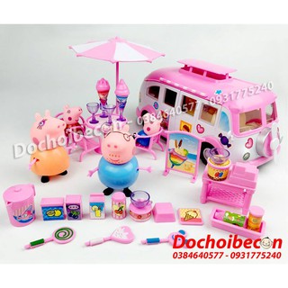 Xe dã ngoại Peppa Pig - Xanh