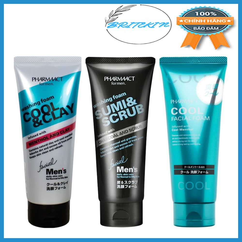 Dòng Sữa Rửa Mặt Dành Cho Nam Pharmaact (Tuyp 130g)