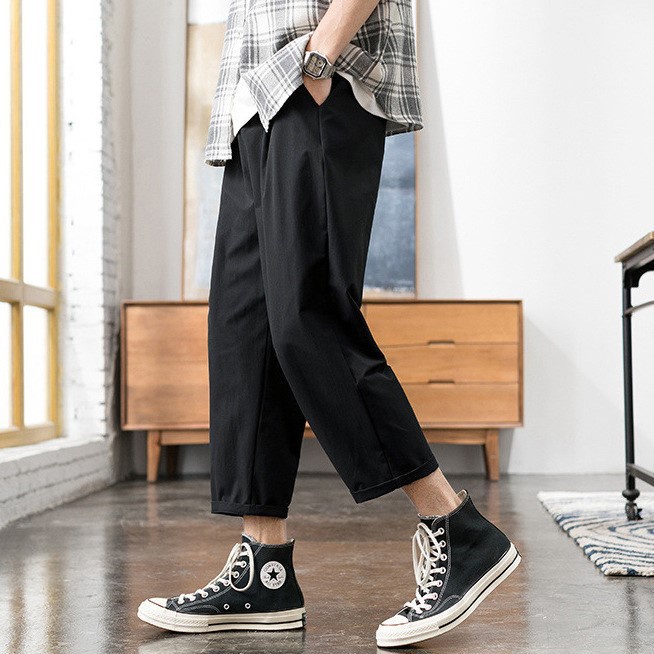 Quần baggy kaki UNIFUN unisex quần baggy basic nam nữ cạp chun ống rộng TT66 phong cách Hàn Quốc