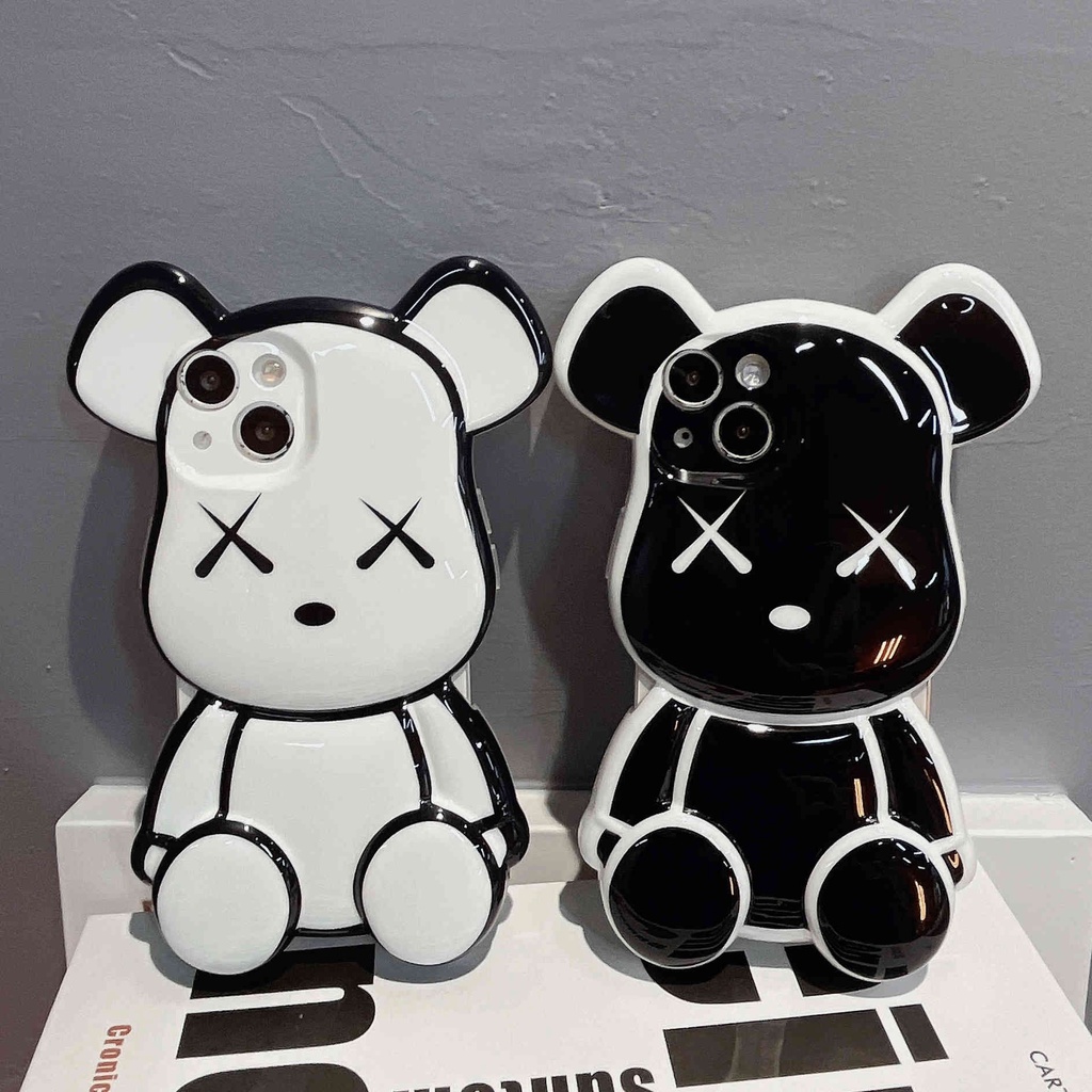 Ốp Điện Thoại Hình Gấu 3D Cho IPhone14Pro Max 12 13Pro Max