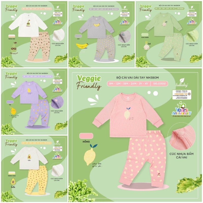 Bộ Cài Vai Dài Tay Petit Bé Trai/Gái Lullaby
