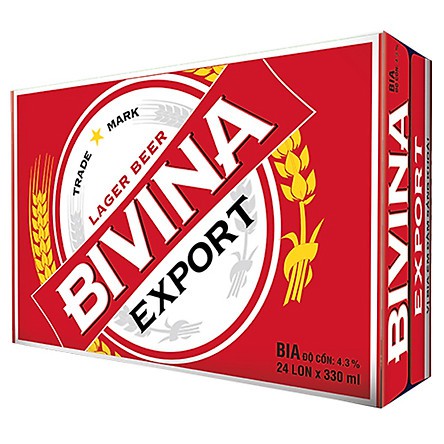 Thùng 24 lon bia Bivina Export 330ml