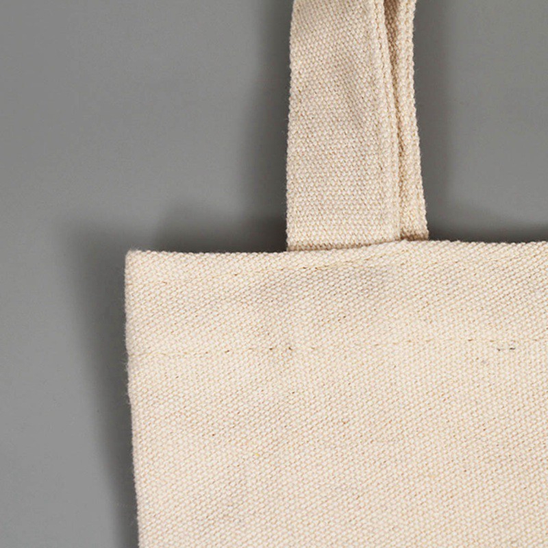 Creamy White Canvas Shopping Bags,Foldable Reusable Fabric Bag,Shoulder Top Eco Bag