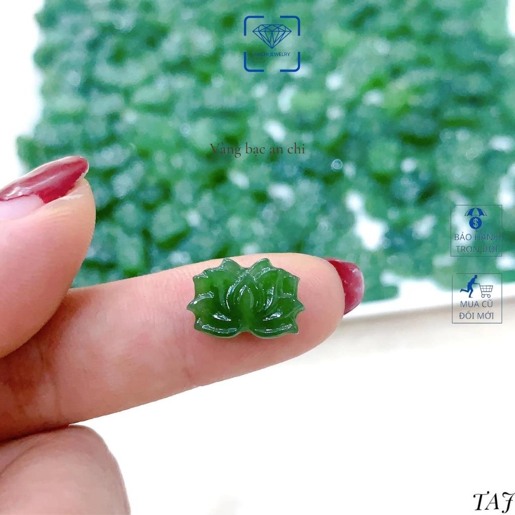 Vòng tay charm hoa sen ngọc xanh, Anchi jewelry
